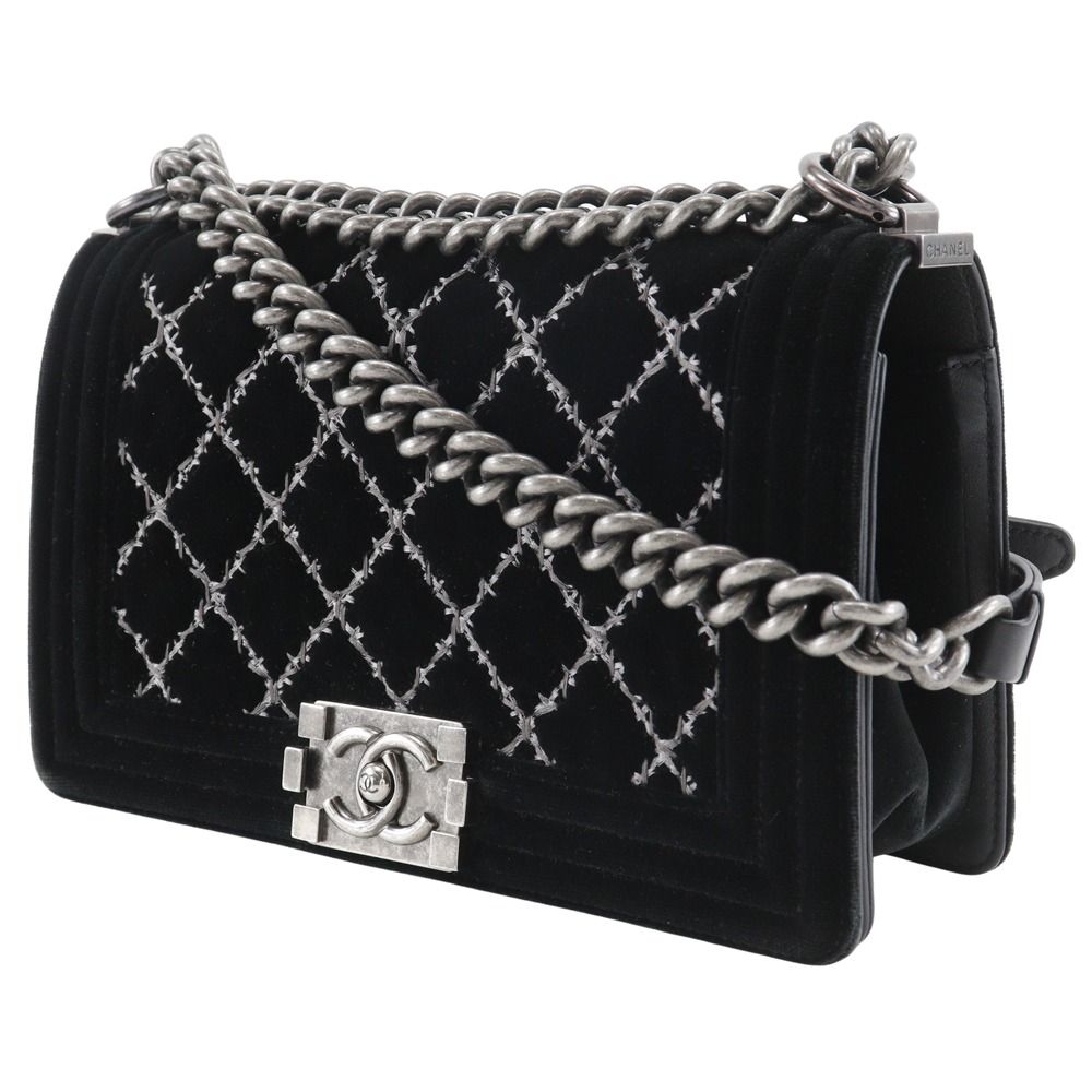 Chanel Boy Chanel 25 Velour Leather 2way Shoulder Bag