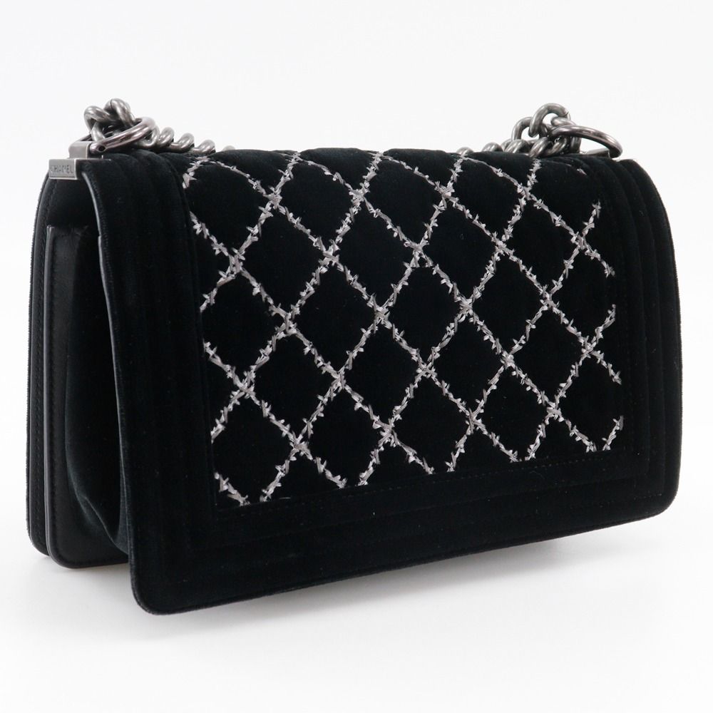Chanel Boy Chanel 25 Velour Leather 2way Shoulder Bag