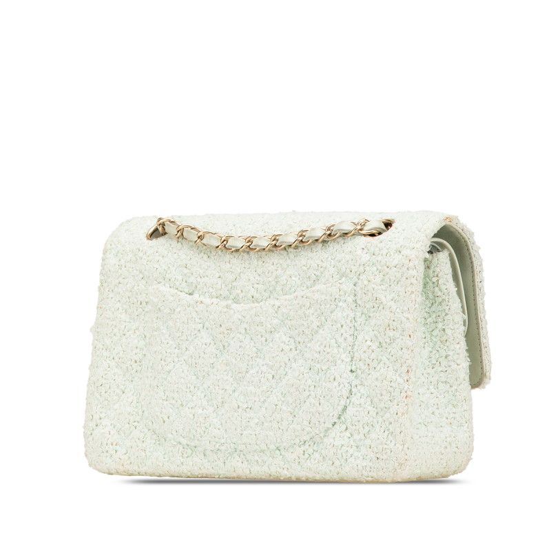 Chanel Coco Mark Matelasse 25 Tweed Leather Shoulder Bag