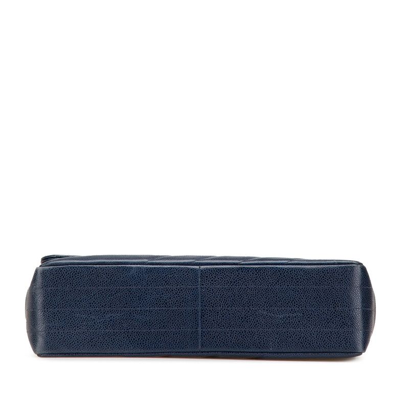 Chanel Coco Mark Bias Stitch Caviar Shoulder Bag