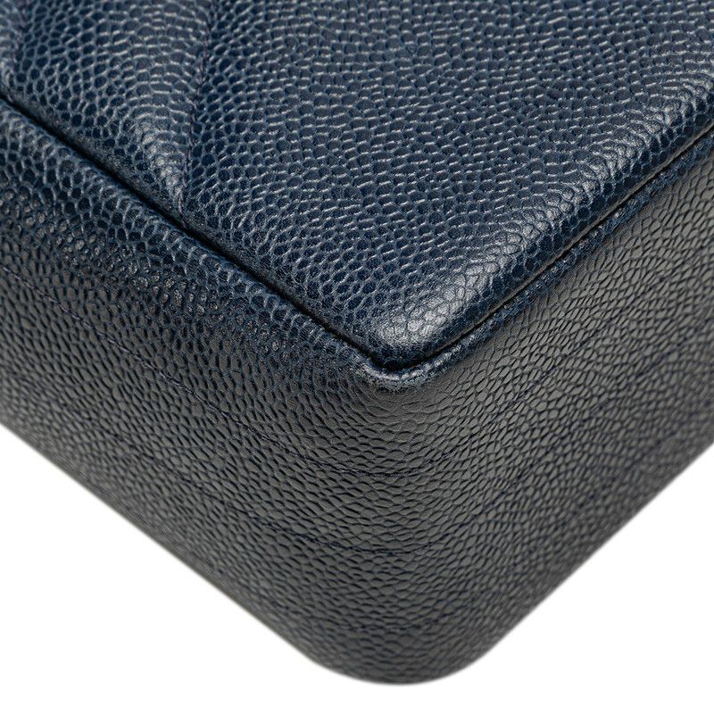 Chanel Coco Mark Bias Stitch Caviar Shoulder Bag
