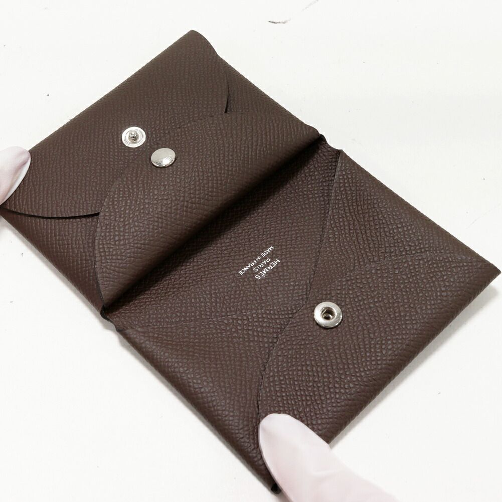 Hermes Calvi Duo Epsom Card Coin Case