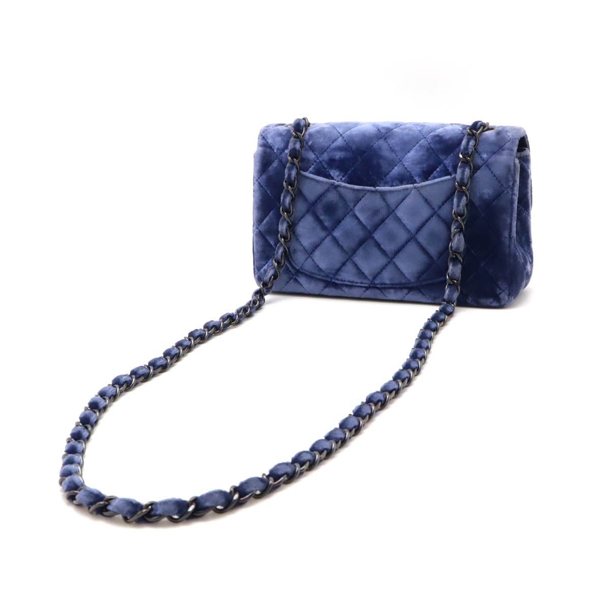 Chanel Mini Matelass  Velour Leather Shoulder Bag