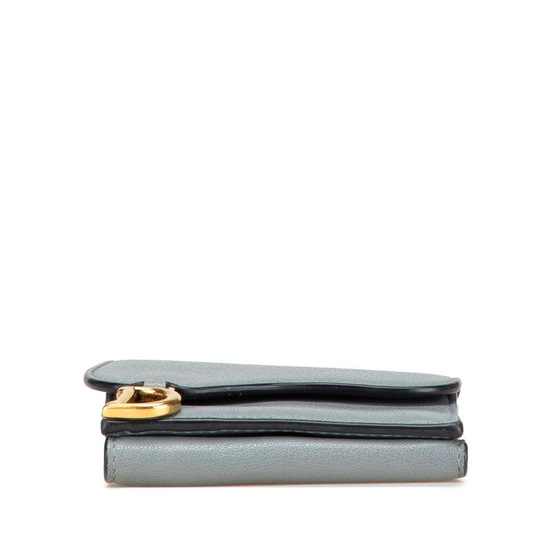 Dior Saddle Lotus Leather Compact Wallet
