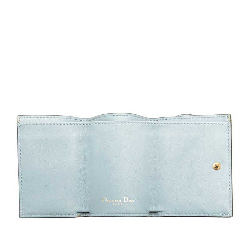 Dior Saddle Lotus Leather Compact Wallet