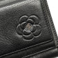 Chanel Camellia Coco Mark Lambskin Trifold Wallet