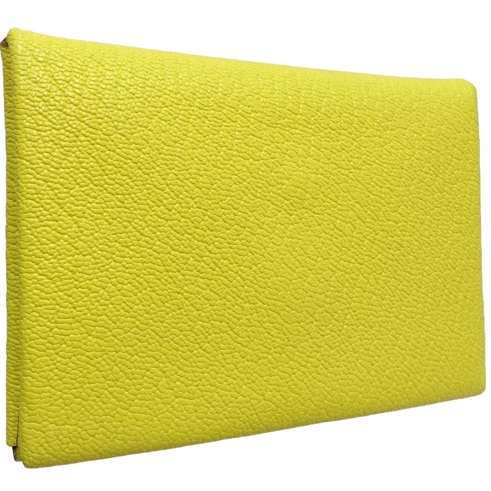 Hermes Leather Coin Case Calvi Duo Cardholder