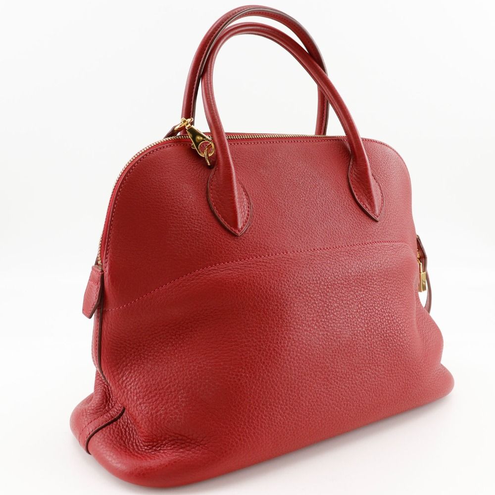 Hermes Bolide 35 Handbag Red/Gold