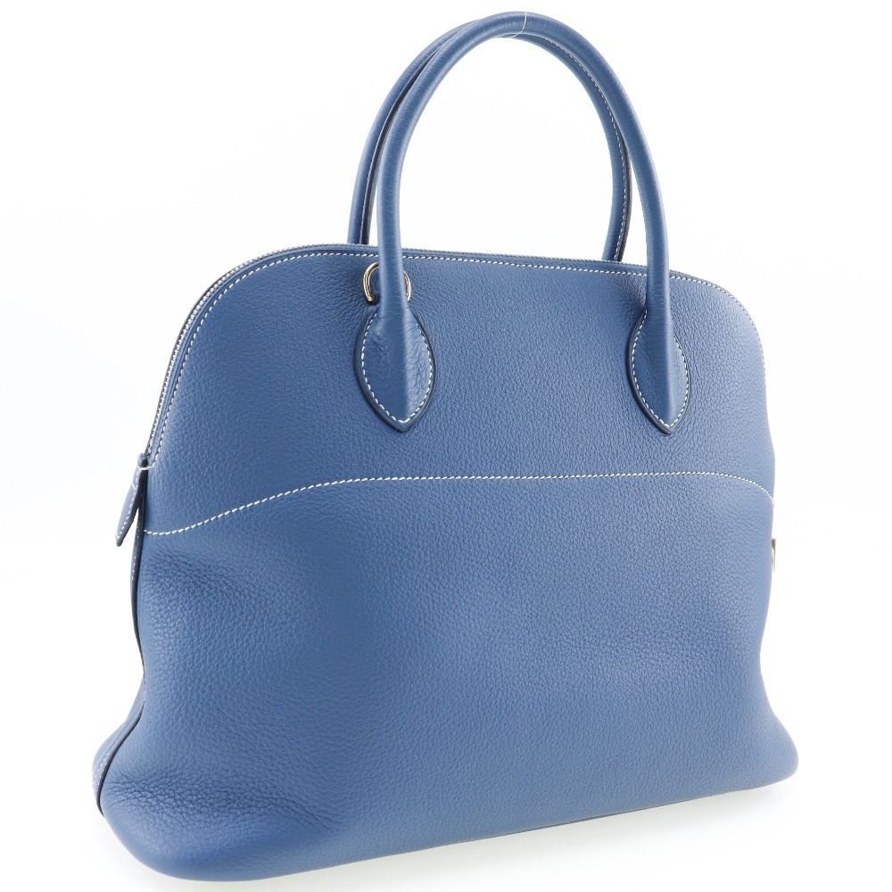Hermes Bolide 37 Handbag Clemence Blue