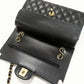 Chanel Grained Calfskin Classic Matelass  2way Bag Black Gold Hardware A01113 Y01864 C3906