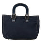 Fendi Logo Hardware Canvas Leather Handbag