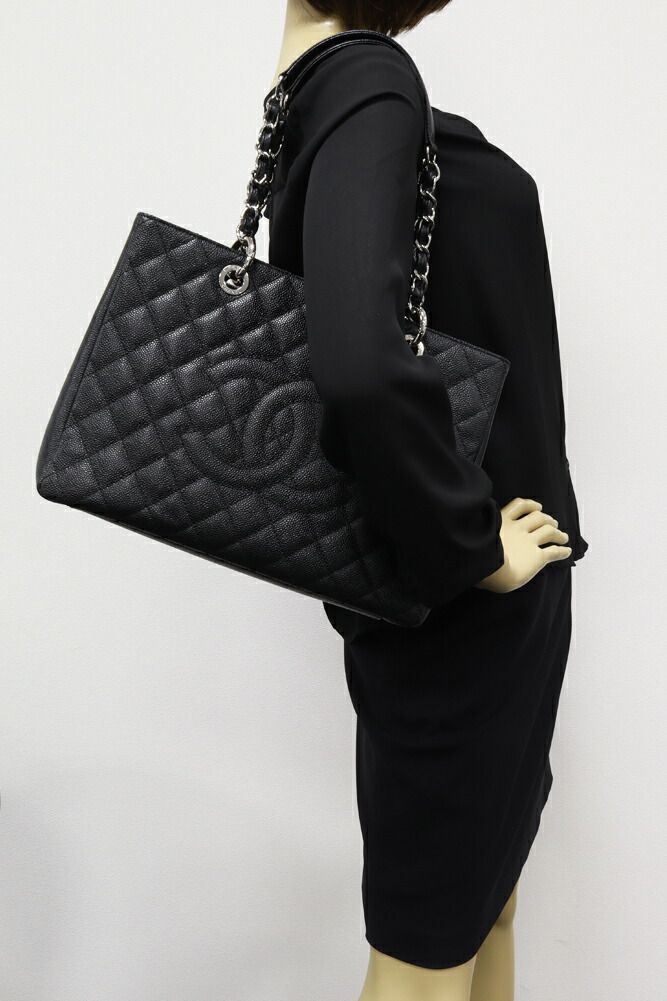Chanel Caviar Skin GST Large Shopping Bag 2way Bag A50995