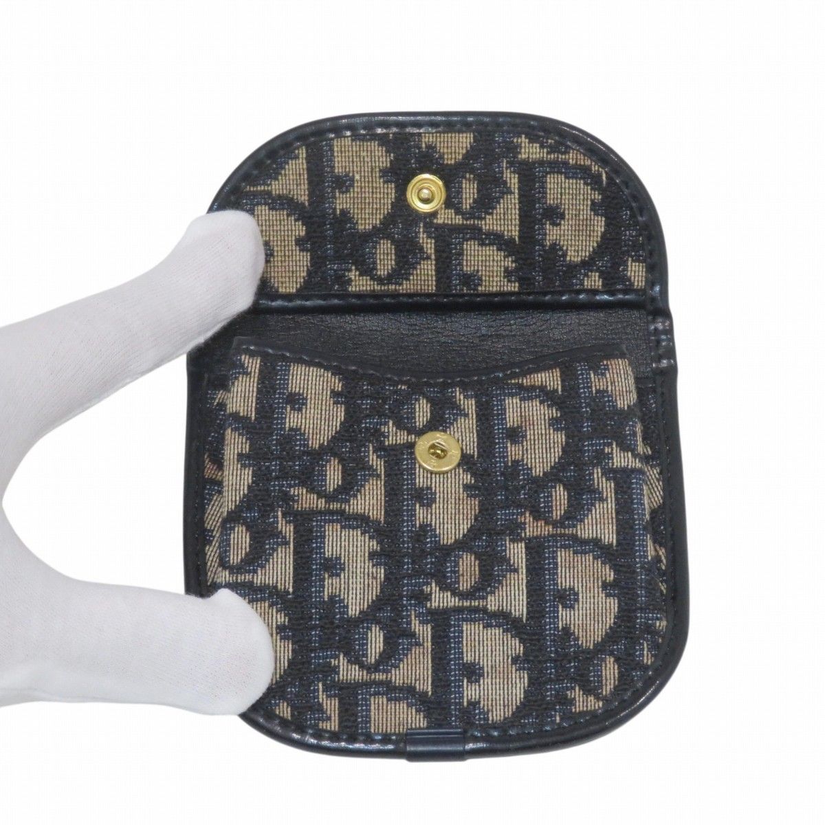 Christian Dior Trotter Canvas Leather Coin Case