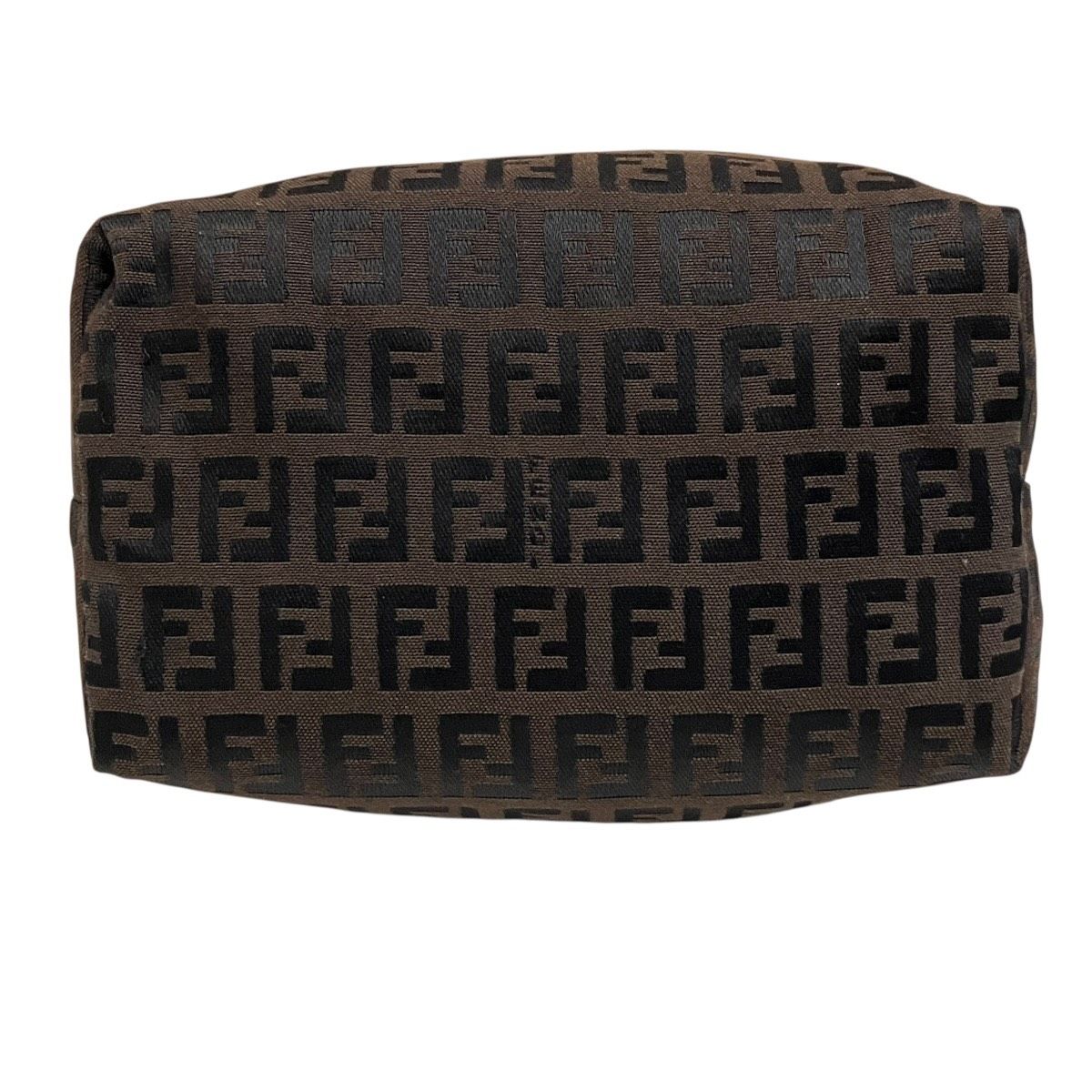 Fendi Zucca Canvas Leather Handbag