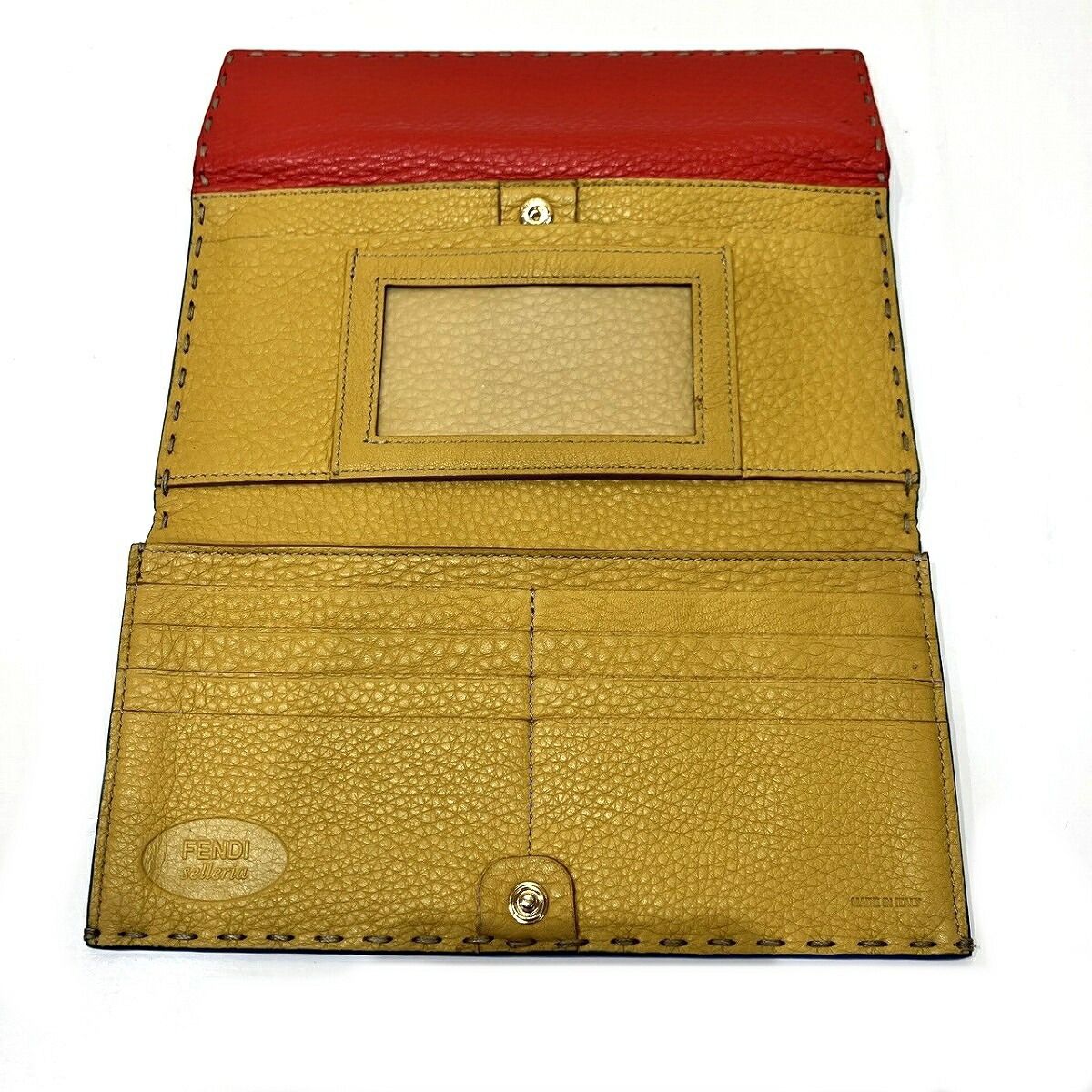 Fendi Selleria Leather Long Wallet