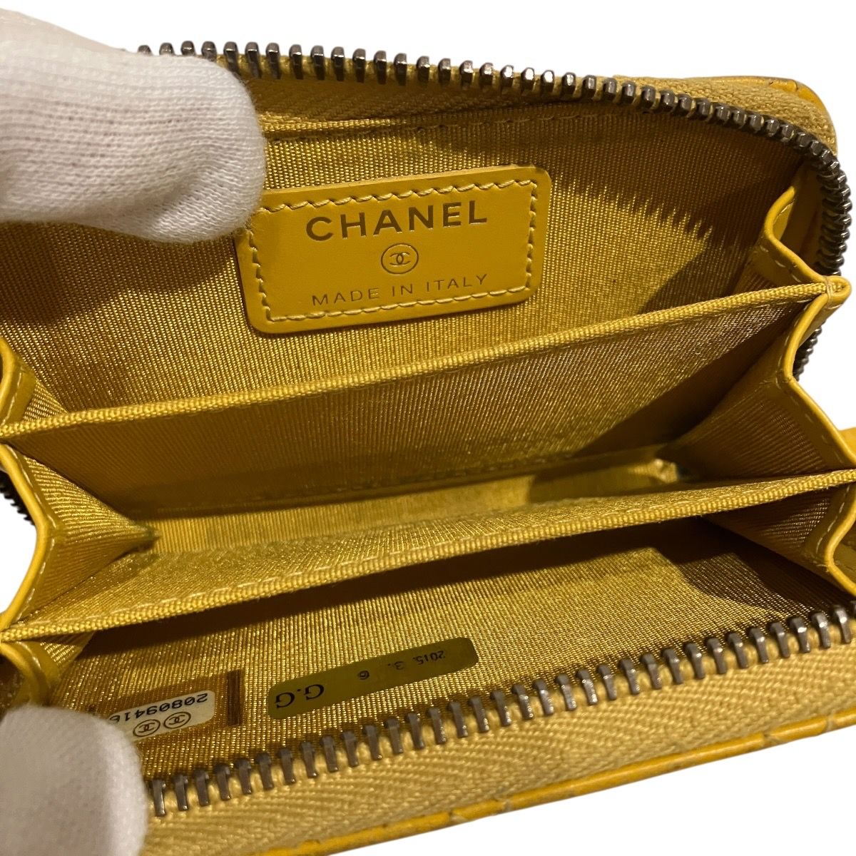 Chanel Matelasse Bias Stitch Leather Card Case
