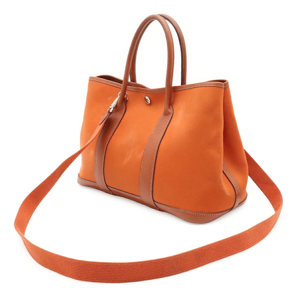 Hermes Garden Party TPM Toile Officier Buffles 2way bag