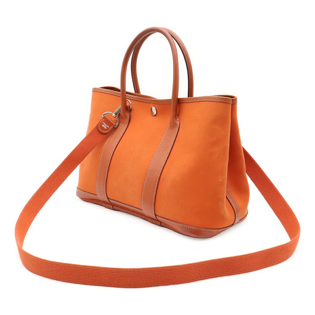 Hermes Garden Party TPM Toile Officier Buffleskin 2way bag