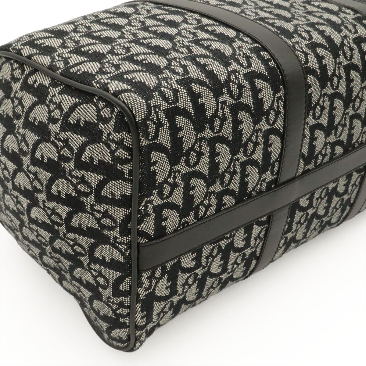 Christian Dior Trotter Jacquard Canvas Boston Bag