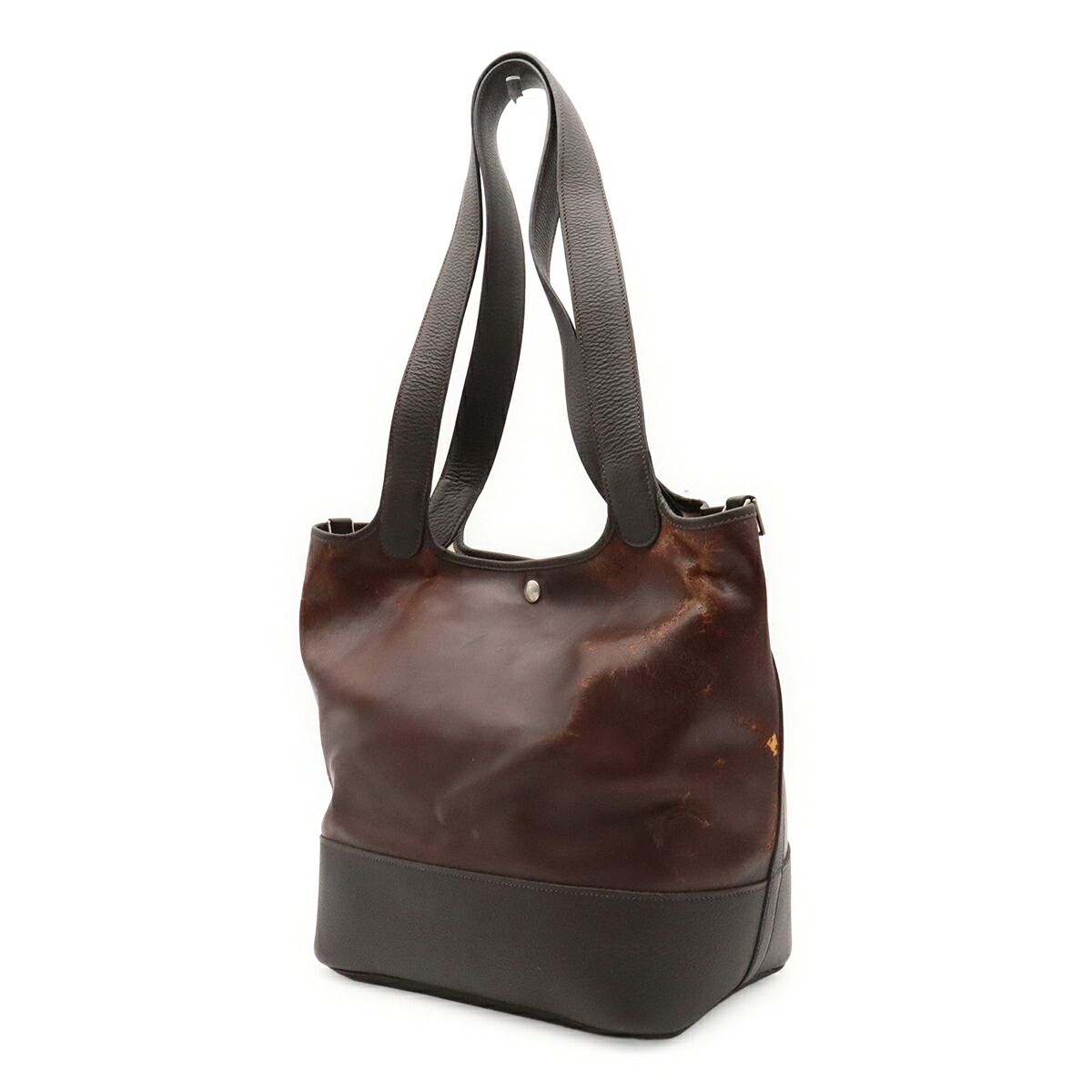 Hermes Picotin GM Amazonia Leather Shoulder Tote Bag
