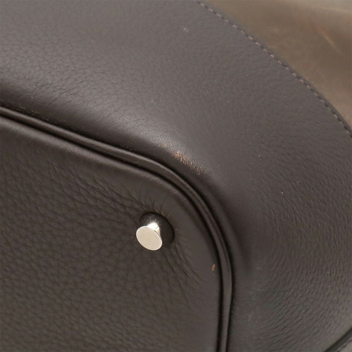 Hermes Picotin GM Amazonia Leather Shoulder Tote Bag