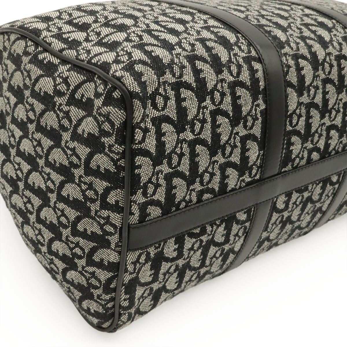Christian Dior Trotter Jacquard Canvas Boston Bag