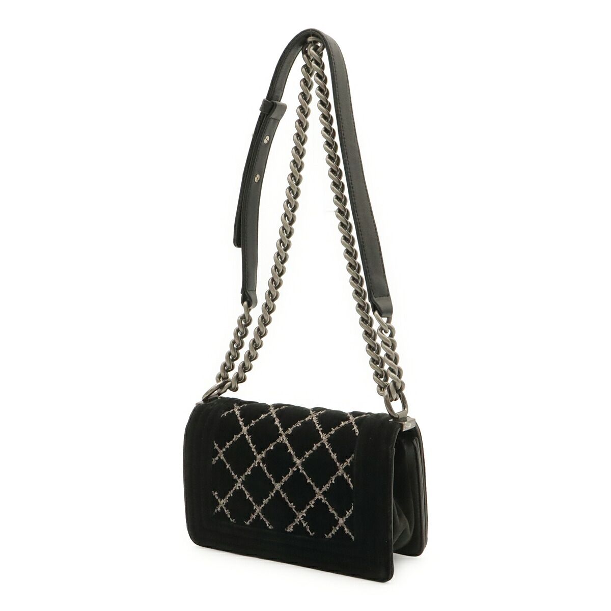 Chanel Boy Chanel Velvet Shoulder Bag