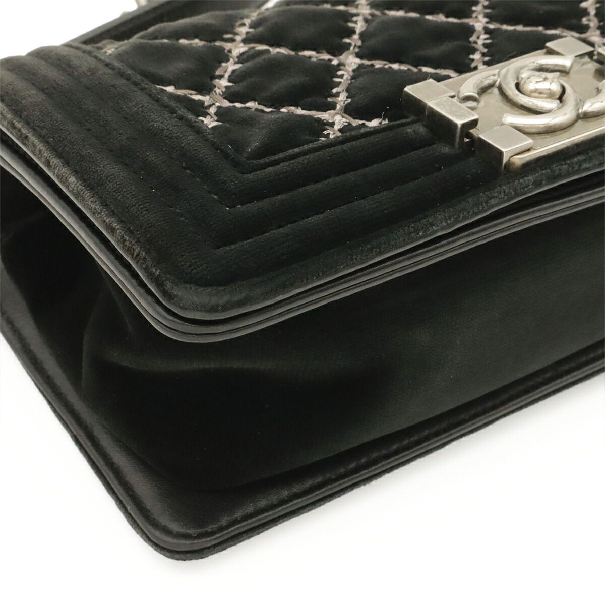 Chanel Boy Chanel Velvet Shoulder Bag