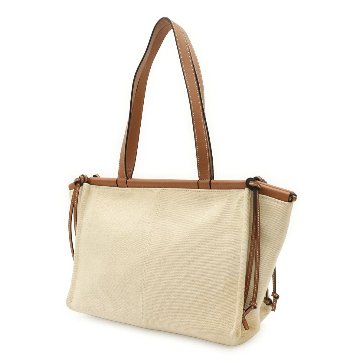 Loewe Cushion Canvas Leather Tote Bag