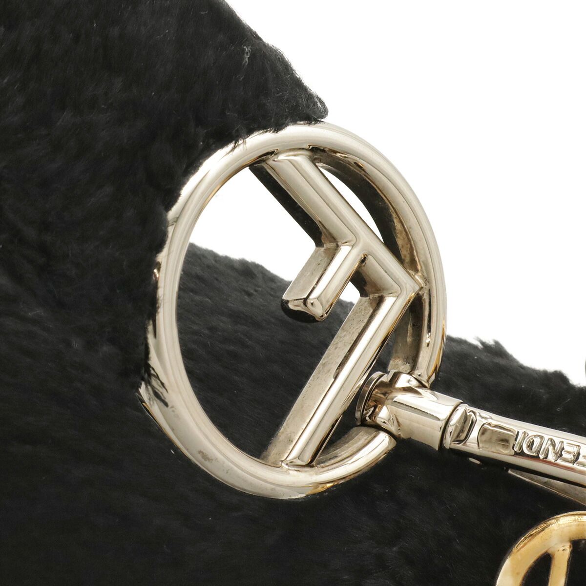 Fendi Kan I F Fur Leather 2way Shoulder Bag