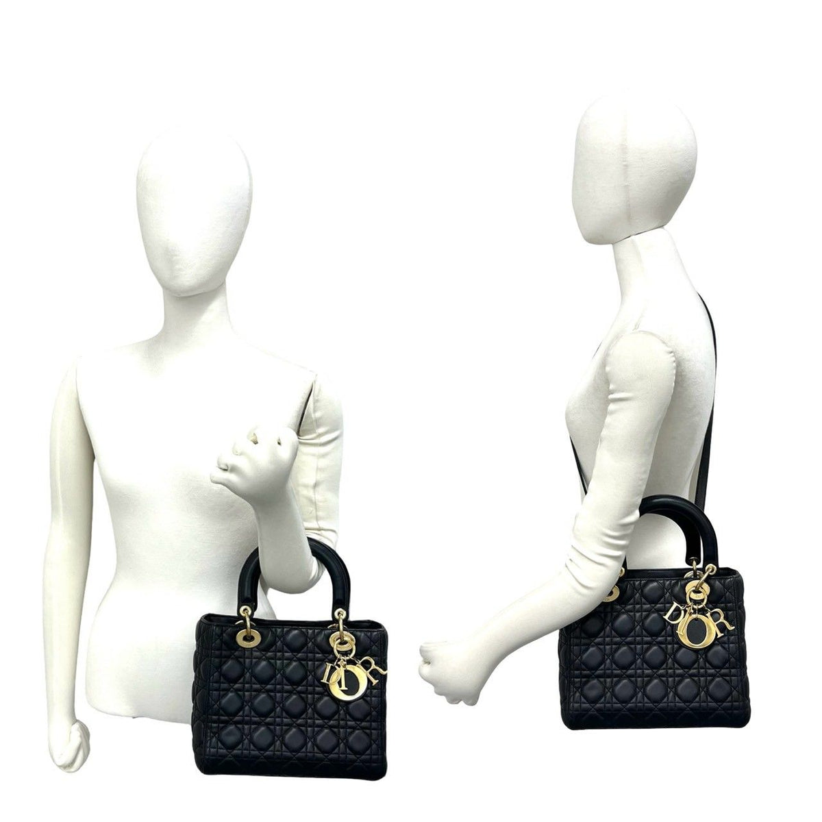 Christian Dior Lady Dior Leather 2way Handbag