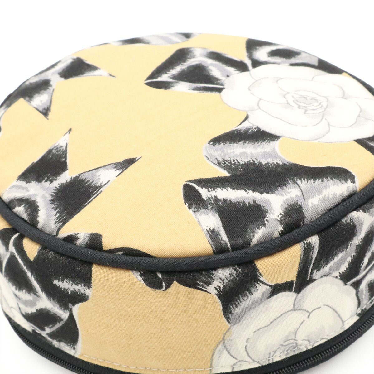 Chanel Camellia Canvas Pouch