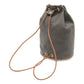 Hermes Polochon MM Canvas Leather Shoulder Bag