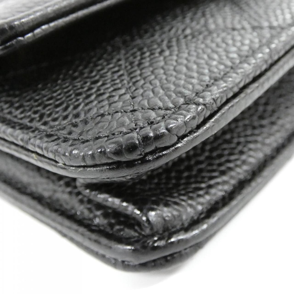 Chanel Timeless Classic Caviar Skin Chain Wallet