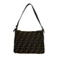 Fendi Zucca Canvas Leather Shoulder Bag