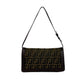 Fendi Zucca Canvas Leather Shoulder Bag