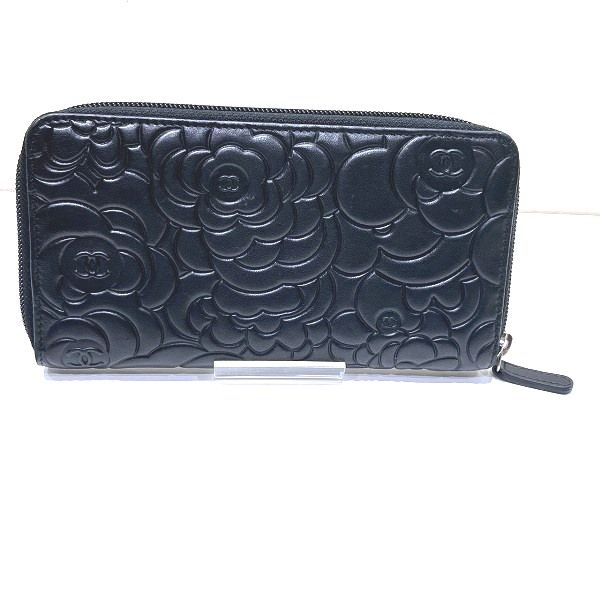 Chanel Camelia Leather Long Wallet