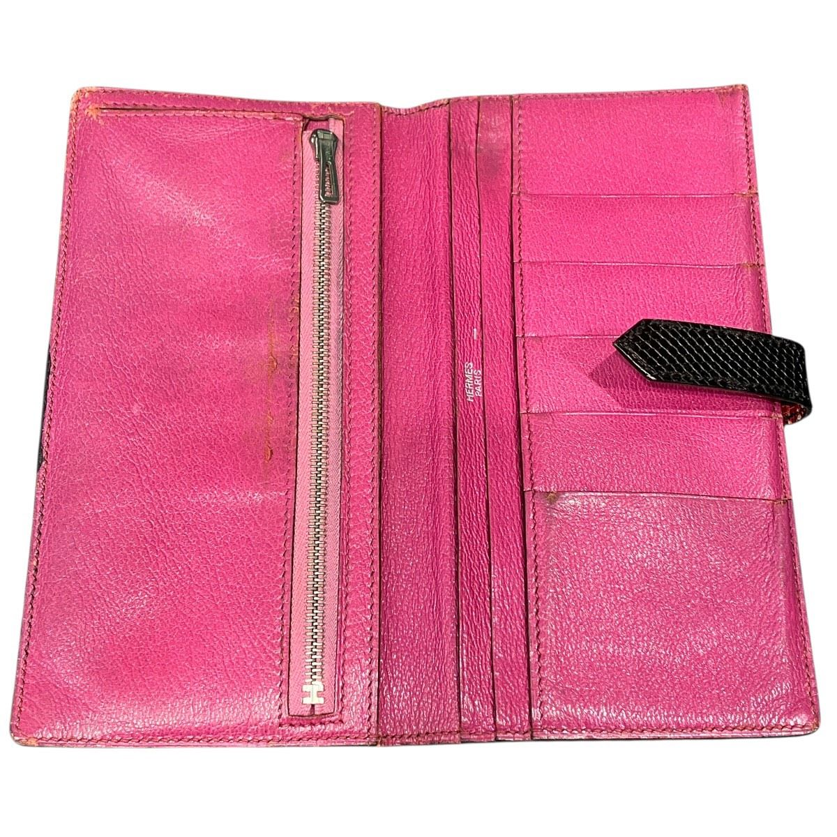 Hermes Lizard Long Wallet