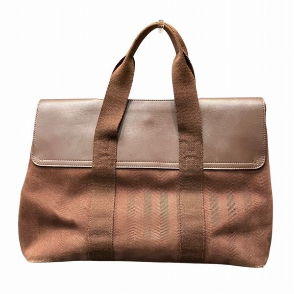 Hermes Valparaiso MM Toile Chevron Tote Bag