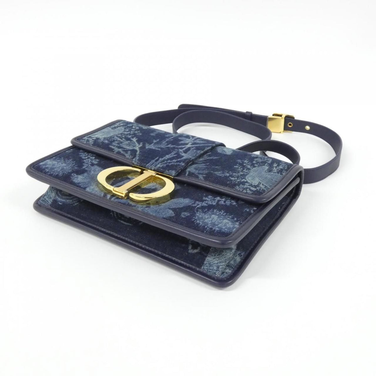 Christian Dior 30 Montaigne Denim Shoulder Bag