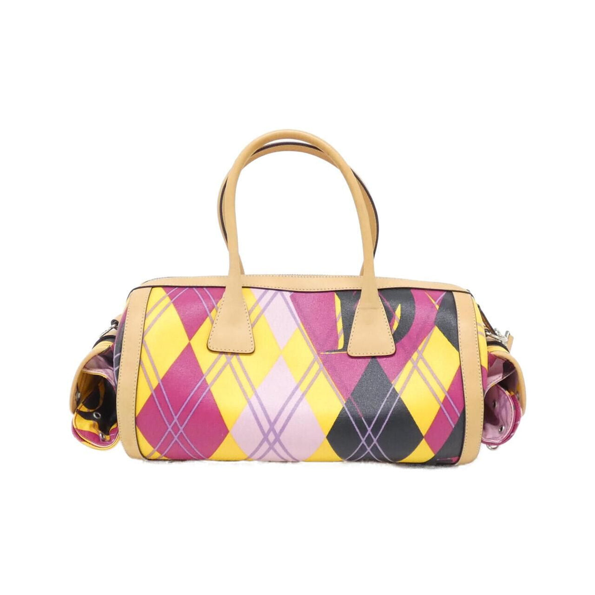 Christian Dior Coated Canvas Boston Bag