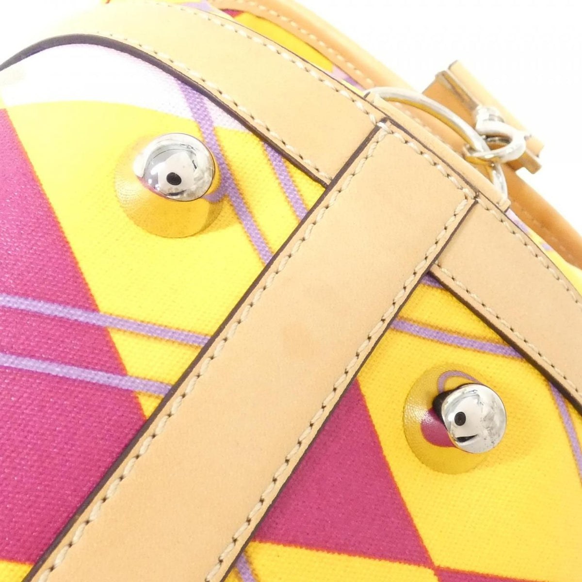 Christian Dior Coated Canvas Boston Bag