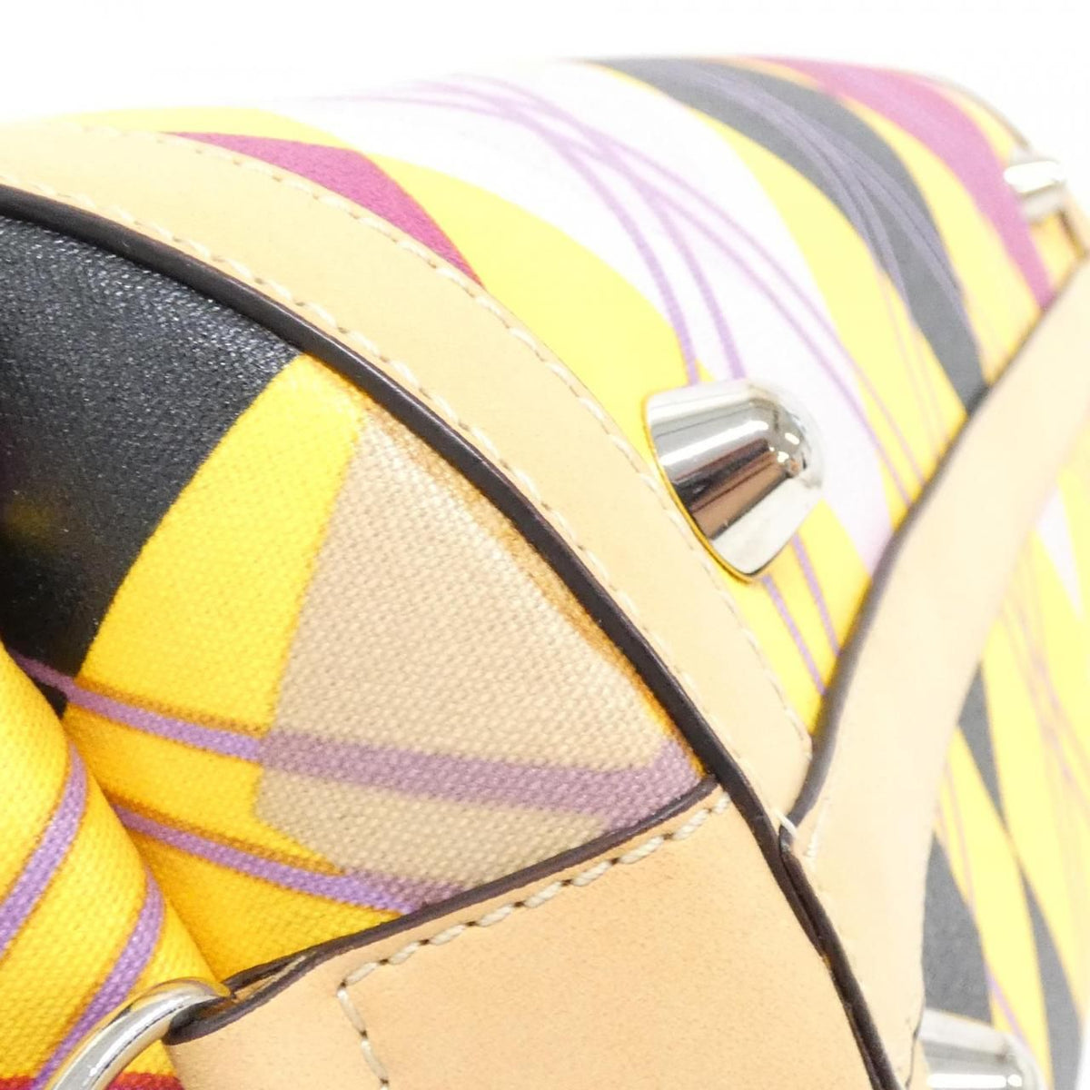 Christian Dior Coated Canvas Boston Bag