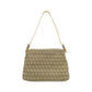 Fendi Mamma Baguette Canvas Leather Shoulder Bag