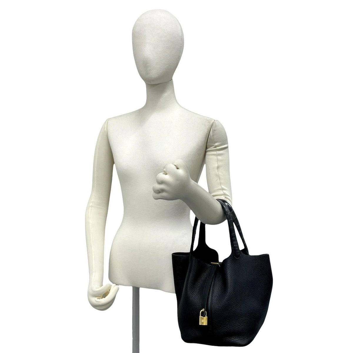 Hermes Picotin Lock Touch22 Taurillon Clemence Alligator Handbag