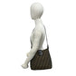 Fendi Zucca Canvas Leather Shoulder Bag