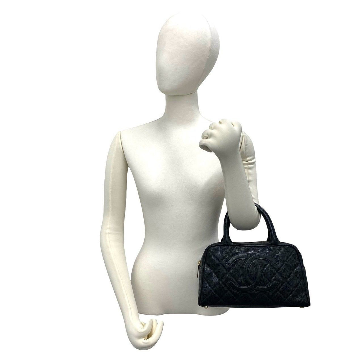 Chanel Caviar Mini Boston Handbag