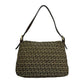 Fendi Zuccchino Canvas Leather Shoulder Bag