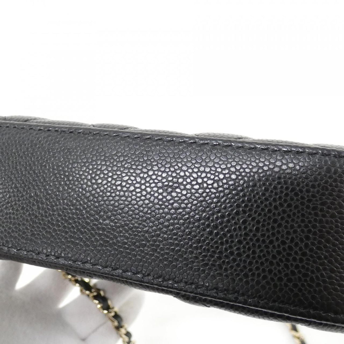 Chanel Timeless Classic Caviar Skin Chain Wallet