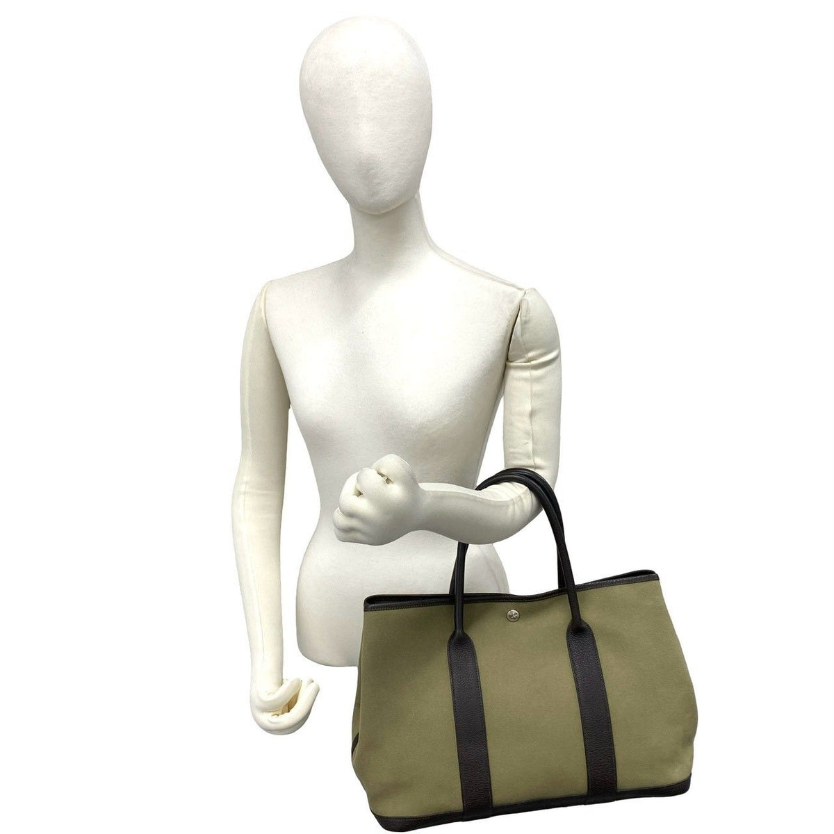 Hermes Garden Party PM Toile Officier Veau Buffalo handbag